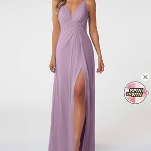 Azazie Maren Allure Bridesmaid Dress 12A in Wisteria - HEMMED, Worn Once